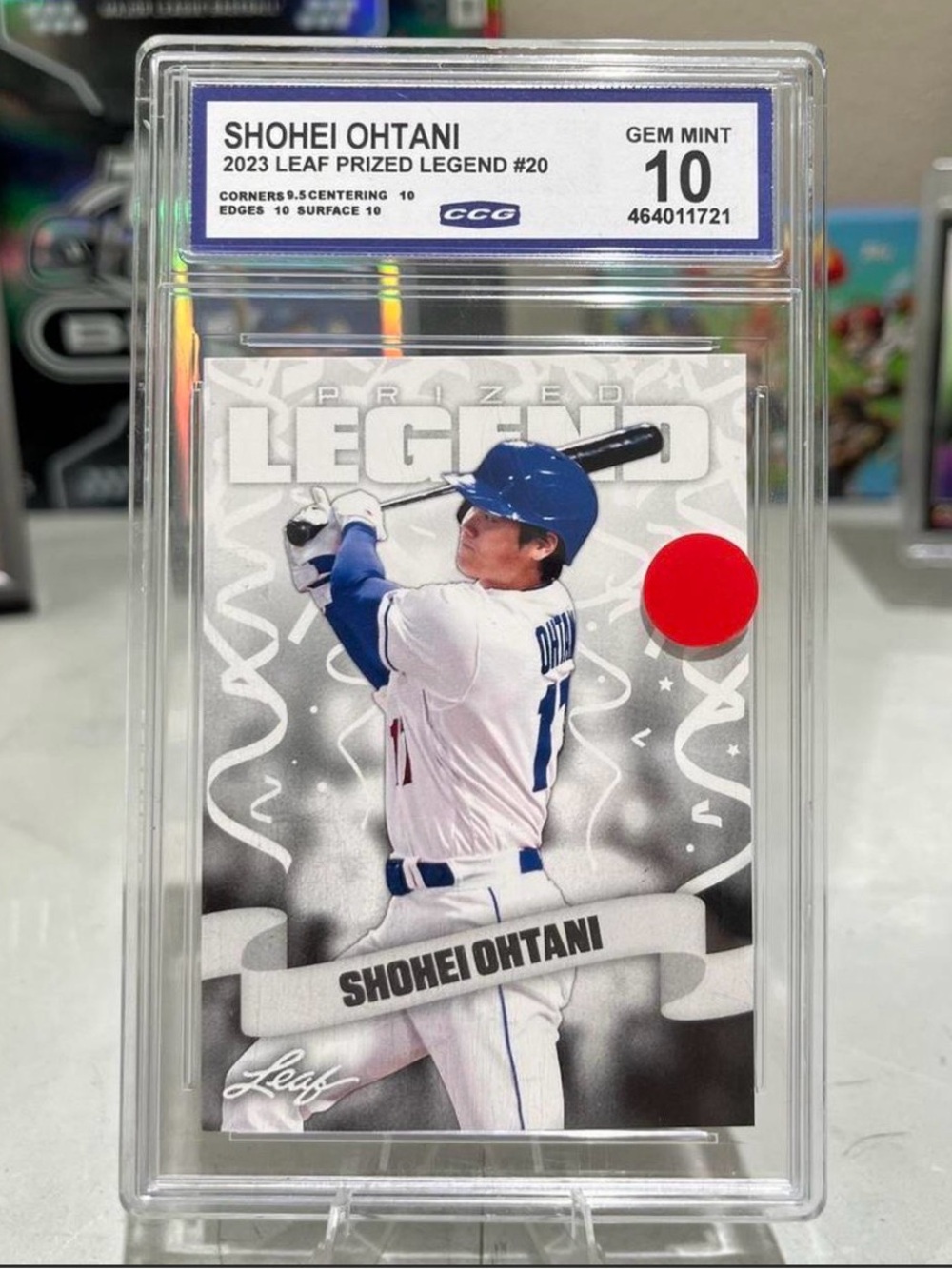 Prized Legend Shohei Ohtani Baseball Card - White/Blue CCG 10